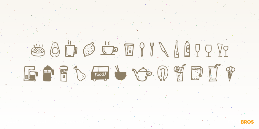 Food Truck Doodles Font Poster #2