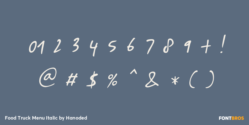 Food Truck Menu Italic Font Poster #1