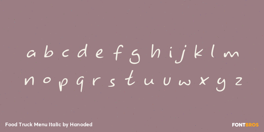 Food Truck Menu Italic Font Poster #3