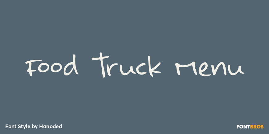 Food Truck Menu Font Poster #1
