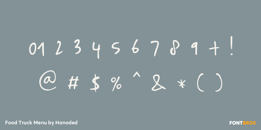 Food Truck Menu Font Poster #1