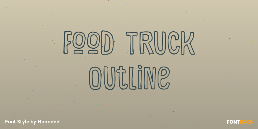 Food Truck Outline Font Poster #1