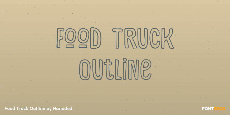 Food Truck Outline Font Poster #1