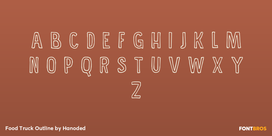 Food Truck Outline Font Poster #2