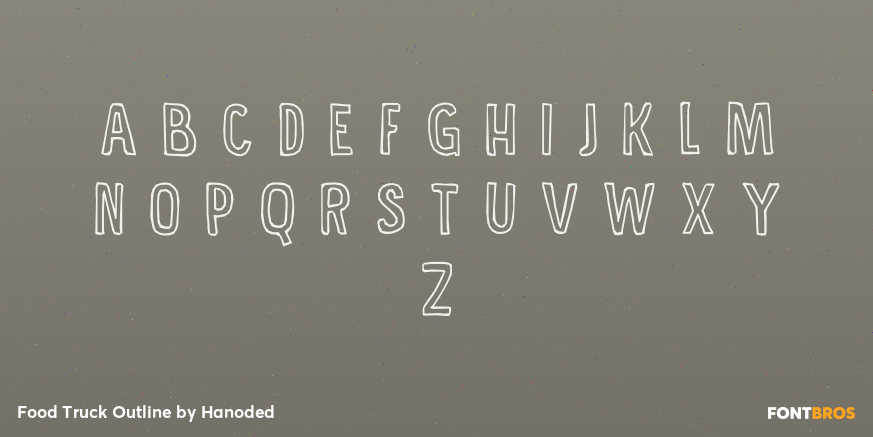 Food Truck Outline Font Poster #1