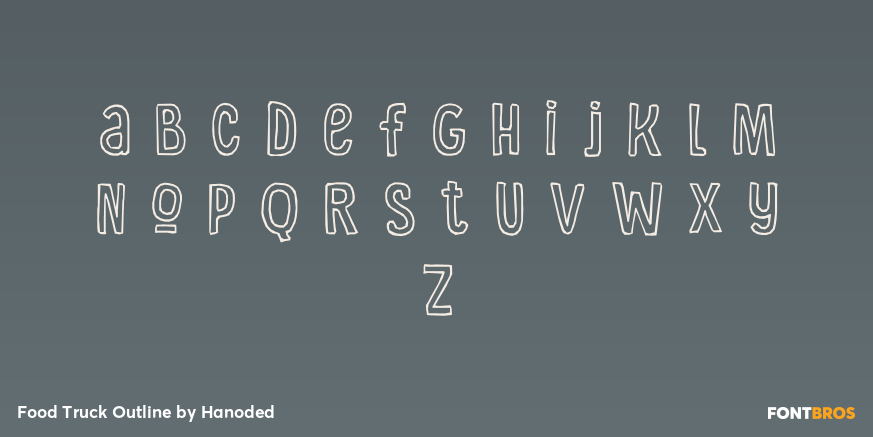 Food Truck Outline Font Poster #1