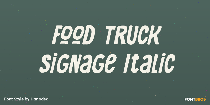 Food Truck Signage Italic Poster