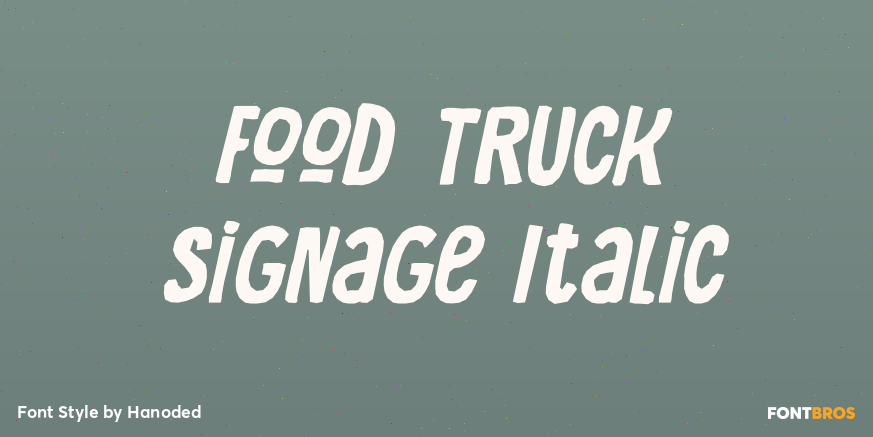 Food Truck Signage Italic Poster