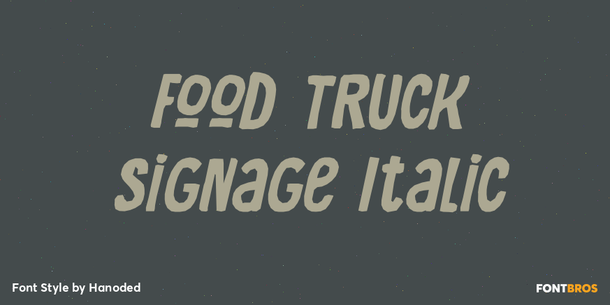 Food Truck Signage Italic Poster