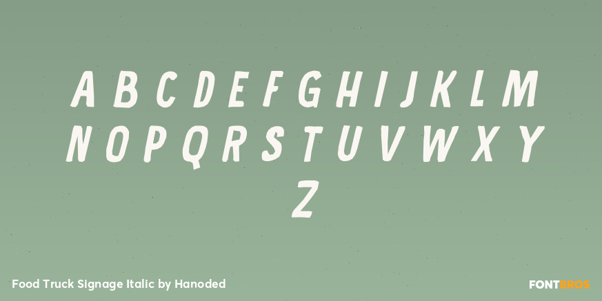 Food Truck Signage Italic Font Poster #2