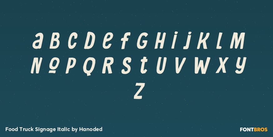 Food Truck Signage Italic Font Poster #3