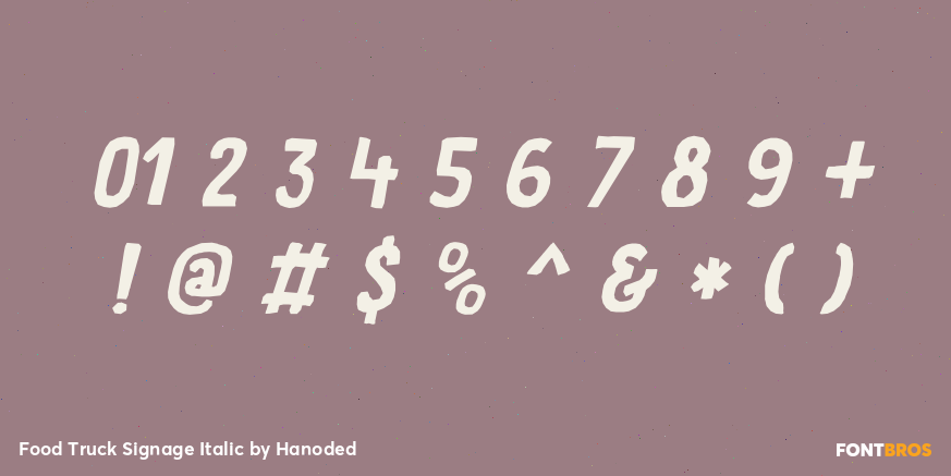 Food Truck Signage Italic Font Poster #4