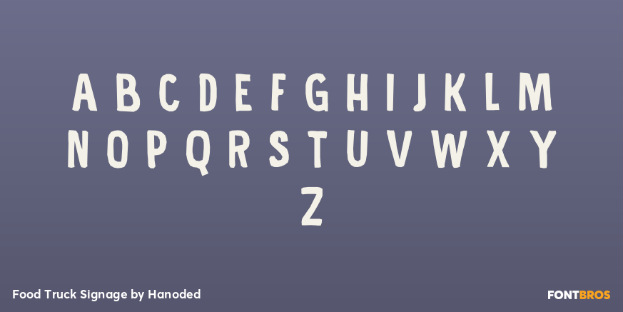 Food Truck Signage Font Poster #2