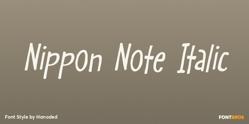 Nippon Note Italic Font Poster #1
