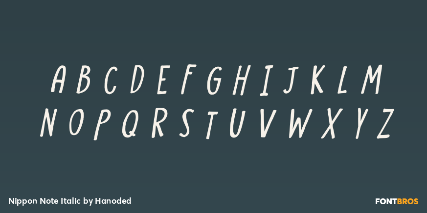 Nippon Note Italic Font Poster #2