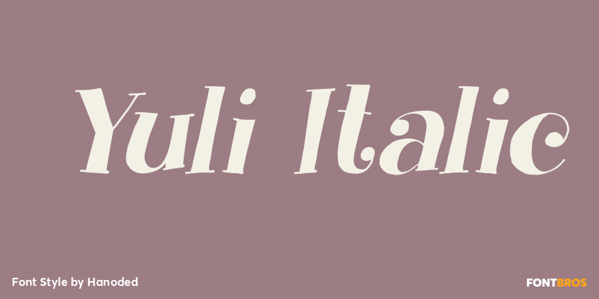 Yuli Italic Font Poster #1