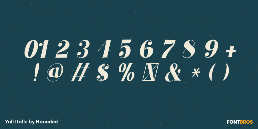 Yuli Italic Font Poster #1
