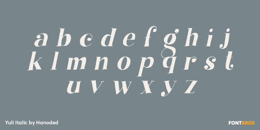 Yuli Italic Font Poster #1