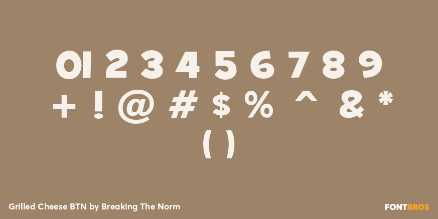 Grilled Cheese BTN Font Poster #4