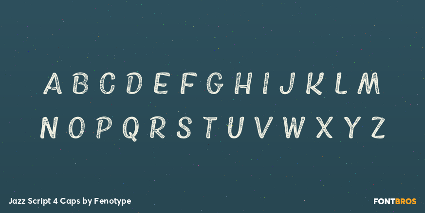Jazz Script 4 Caps Font Poster #2