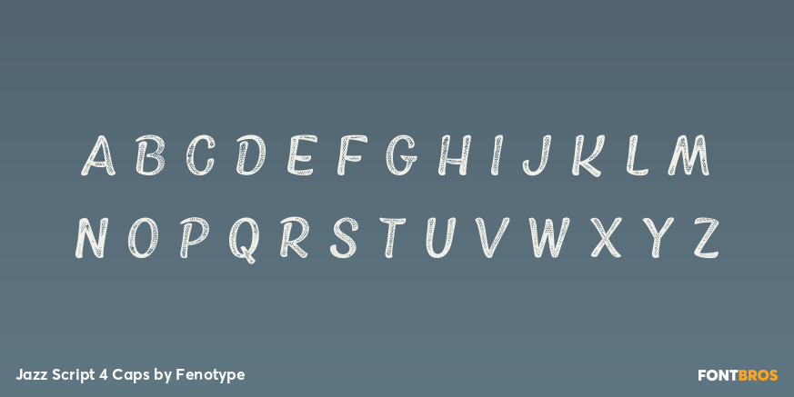 Jazz Script 4 Caps Font Poster #3