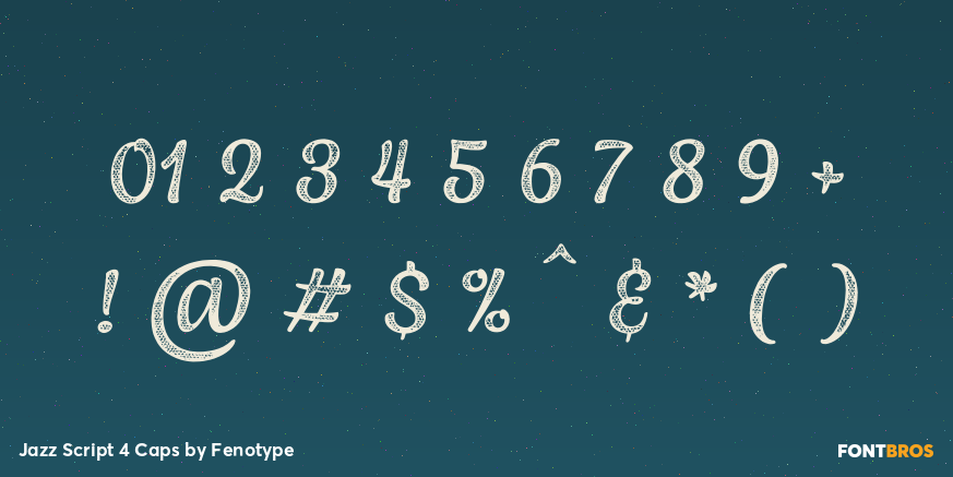 Jazz Script 4 Caps Font Poster #4