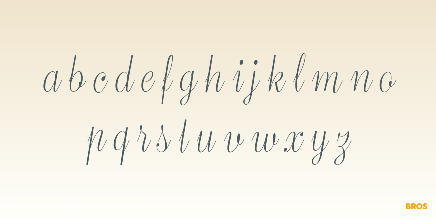 Bluebell Extra Light Font Poster #3