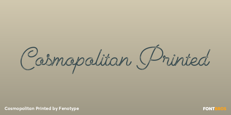Cosmopolitan Printed Font Poster #1