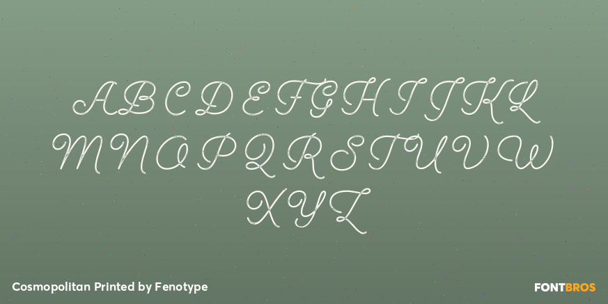 Cosmopolitan Printed Font Poster #2