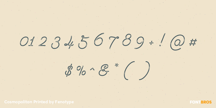 Cosmopolitan Printed Font Poster #4