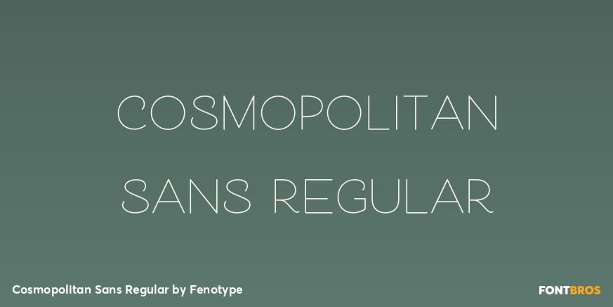 Cosmopolitan Sans Regular Font Poster #1