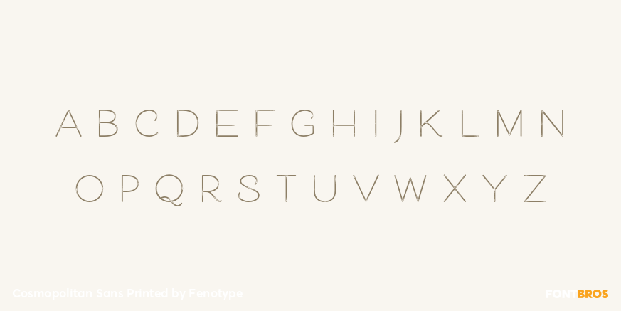 Cosmopolitan Sans Printed Font Poster #1