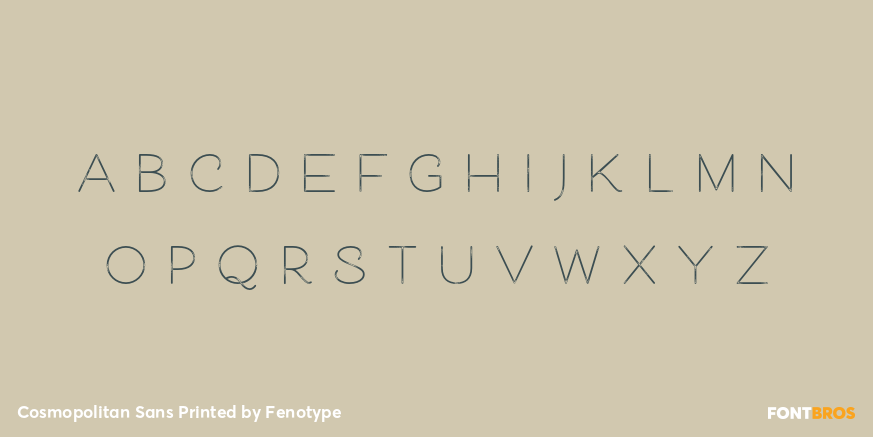 Cosmopolitan Sans Printed Font Poster #1