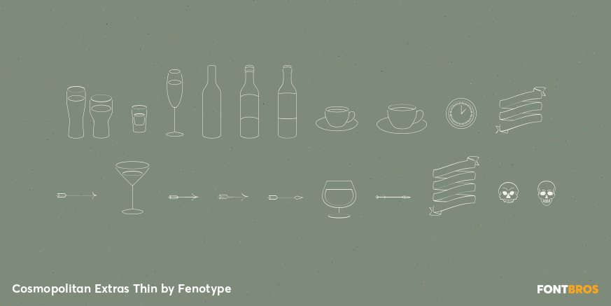 Cosmopolitan Extras Thin Font Poster #1