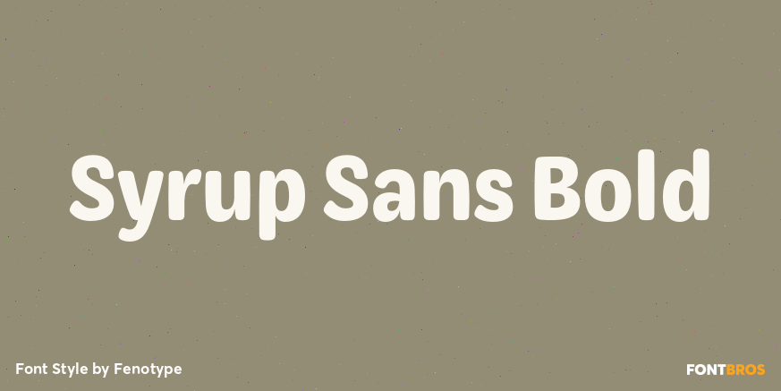 Syrup Sans Bold Poster