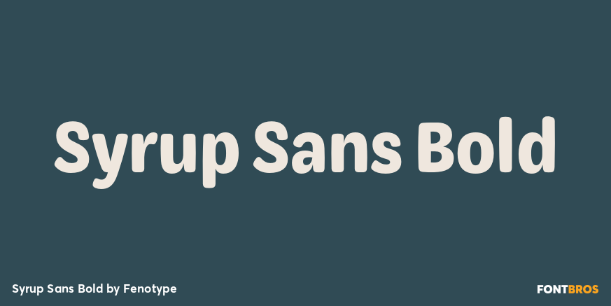 Syrup Sans Bold Poster