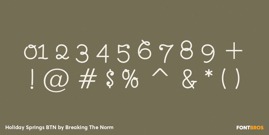 Holiday Springs BTN Font Poster #4