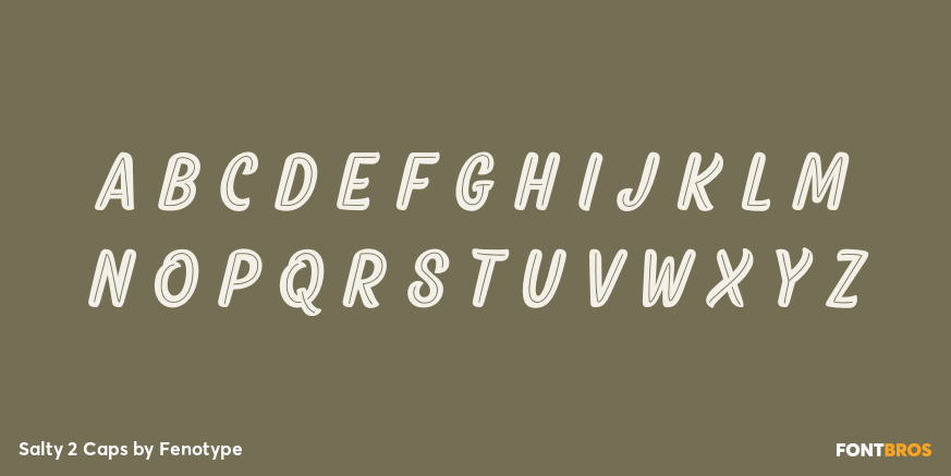 Salty 2 Caps Font Poster #3