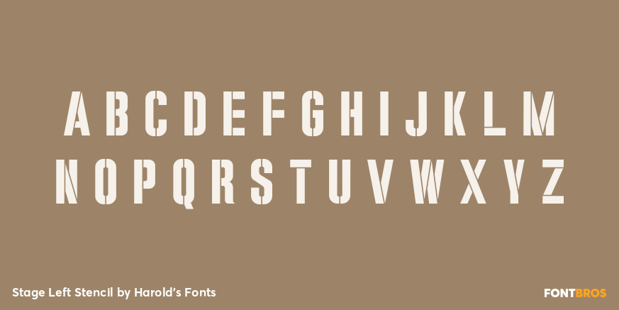 Stage Left Stencil Font Poster #1