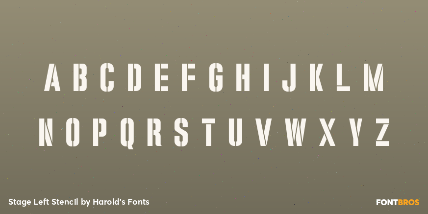 Stage Left Stencil Font Poster #1
