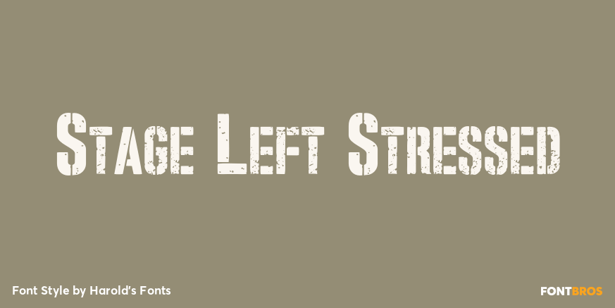Stage Left Stressed Poster