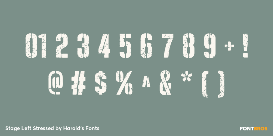 Stage Left Stressed Font Poster #1