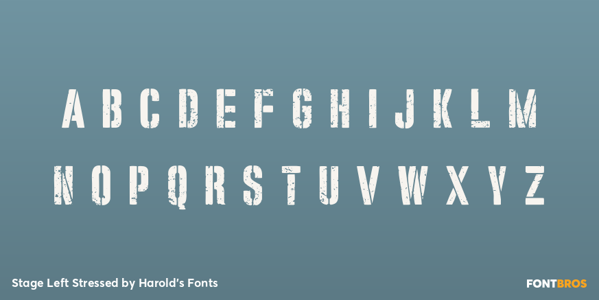 Stage Left Stressed Font Poster #3