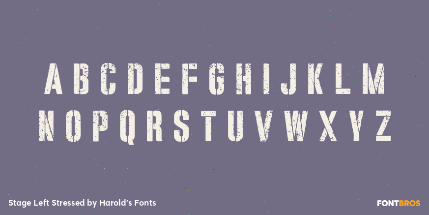 Stage Left Stressed Font Poster #1