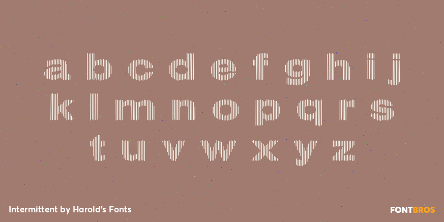 Intermittent Font Poster #3