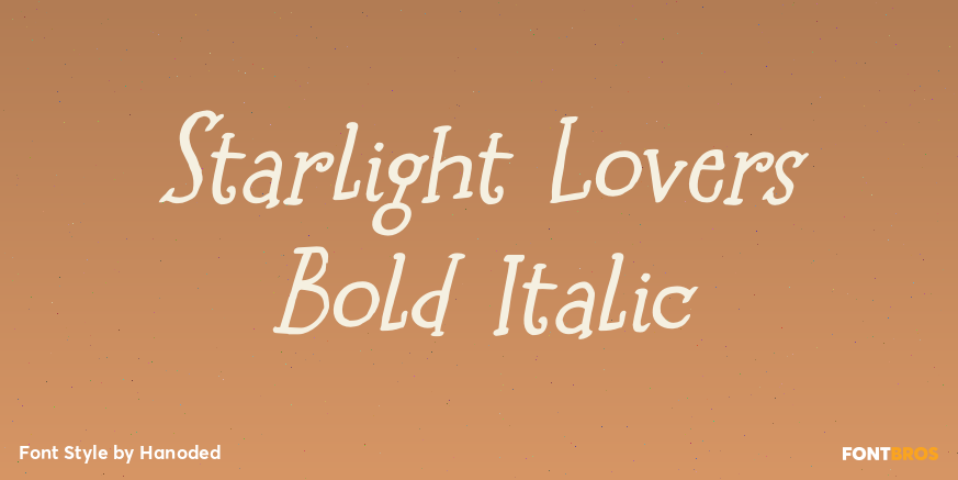 Starlight Lovers Bold Italic Poster