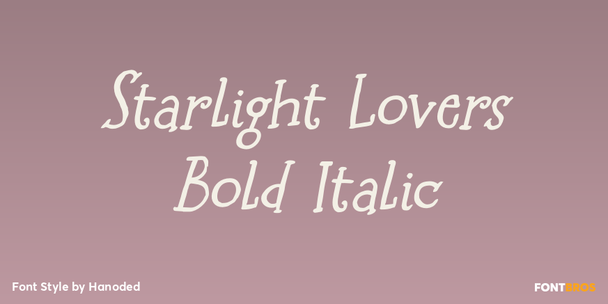 Starlight Lovers Bold Italic Poster