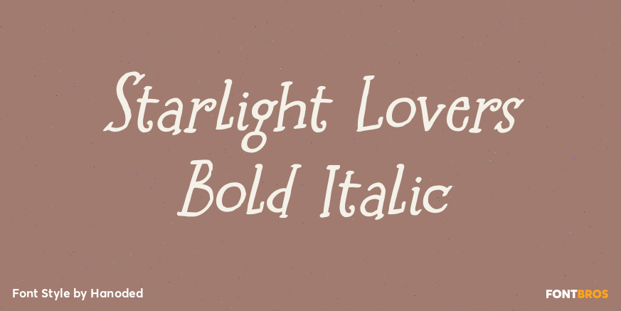 Starlight Lovers Bold Italic Poster