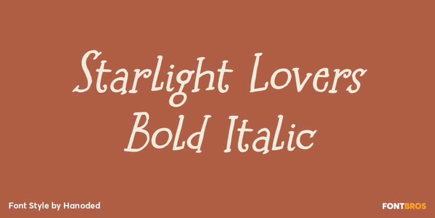 Starlight Lovers Bold Italic Poster