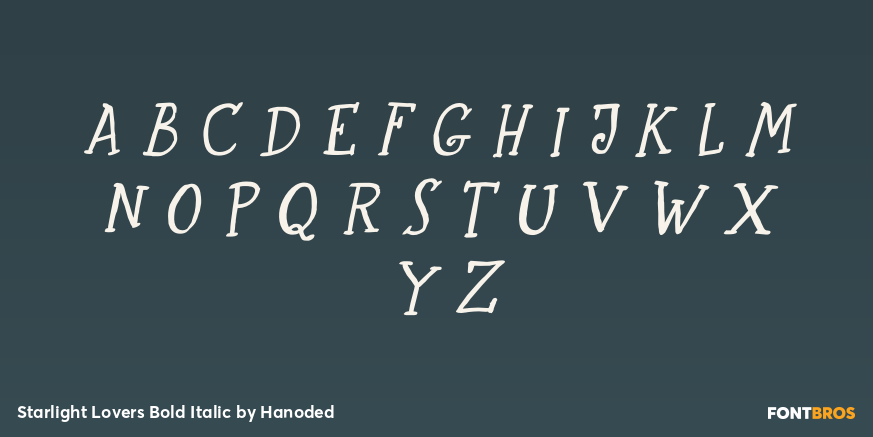 Starlight Lovers Bold Italic Font Poster #2